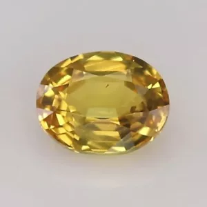 1.10 carats Golden Yellow Natural Sapphire Oval 7x5 mm Madagascar 25013529 - Picture 1 of 7