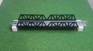 N Scale 1/160 Pair Of Black Bridge Trestles. Kato Unitrack Compatible Free Ship - Picture 1 of 7