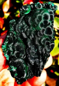 112,0 g ¡EXCELENTE! Boutique Peacock Light RARO Natural Verde Malaquita Espécimen ie3210 - Imagen 1 de 12