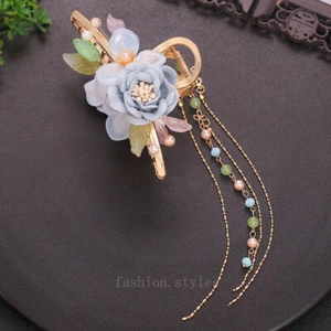 Hanfu clip copricapo clip retrò farfalla nappa forcina copricapo donna - Foto 1 di 29
