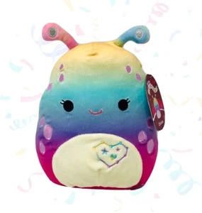 Squishmallows Oliviana Alien mehrfarbiger Ombre mit Herz 8 Zoll Plüschtier - Bild 1 von 6