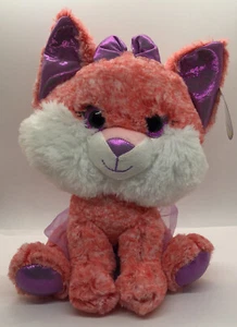 Hugfun 10 Zoll Katze Plüsch rosa weiß lila mit Etikett trägt Tutu - Bild 1 von 10