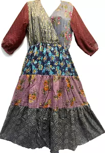 Nuevo con etiquetas VESTIDO SAGRADO HILOS Gitano Boho Funky Hippy Rayón Sarga Nivel L Envío Gratis - Imagen 1 de 6