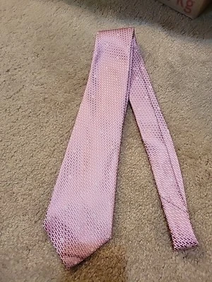 Corbata para hombre Celine 100 % seda rosa ~ hecha a mano en Italia Foto 1 de 4