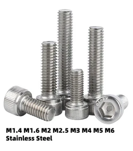 M1,4 - M6 Zylinderschrauben Innensechskantschrauben DIN912 Edelstahl - Bild 1 von 9