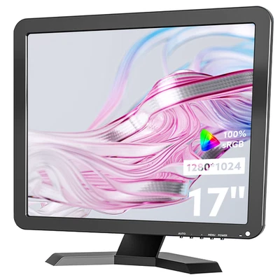 17" TFT LCD Display CCTV Monitor 1280x1024 HDMI/VGA/BNC Security Camera Screen - Image 1 of 4