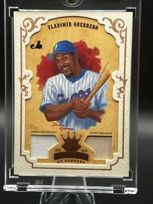 Donruss Diamond Kings Crowning Moment 2004 parche doble Vladimir Guerrero 063/100 Foto 1 de 3