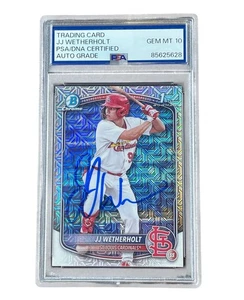 JJ Wetherholt Signed Mega Box Card Auto Autographed St. Louis Cardinals PSA 10 - Picture 1 of 2