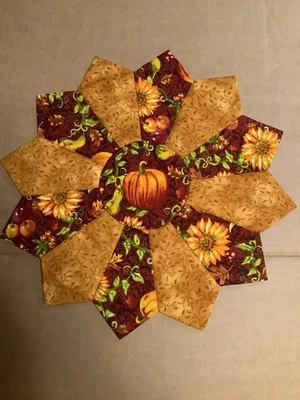 "Cabazas de cosecha de otoño acolchadas hechas a mano de 14"" rústicas de granja, nuevas" Foto 1 de 3