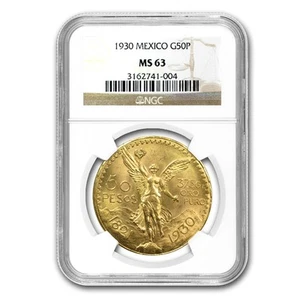 1930 Mexico Gold 50 Pesos MS-63 NGC - Picture 1 of 3