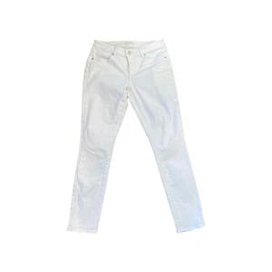 Loft Curvy Skinny Crop Jeans Women's Size 4 / 27 White Casual Denim Pants - Picture 1 of 6