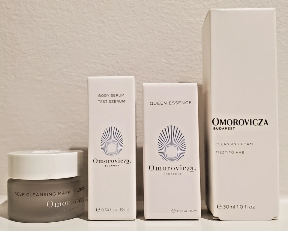 NUEVA Mascarilla de Limpieza Profunda Omorovicza, Suero Corporal, Esencia Queen y Espuma Limpiadora Foto 1 de 4