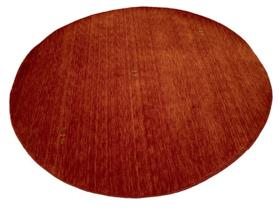 Modern Gabbeh Round Rug Pictorial Tribal Design 8X8 ft Orange Home Office Carpet - Image 1 of 4