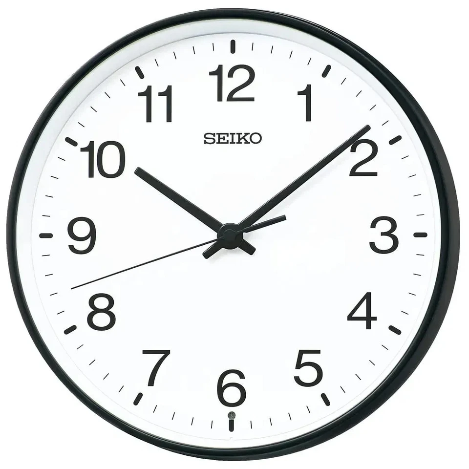 Reloj Seiko Radio Pared Analógico Marco Metal Negro/Blanco 270mm KX268K/W Japón Foto 1 de 1