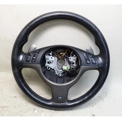 BMW E46 M3 Factory SMG Steering Wheel with Shift Paddles 2001-2006 OEM - Image 1 of 4
