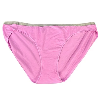 Hanes Womens Size 13 Panty Hi-Cut Brief Just My Size Pink Gray New Without Tags - Image 1 of 4