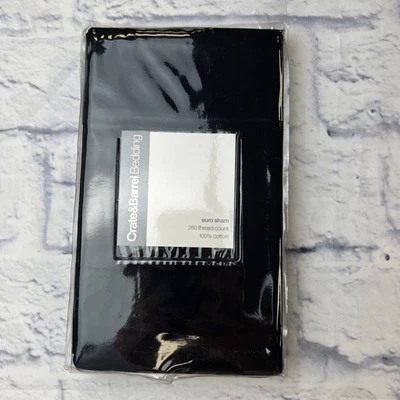 Candelabro Crate & Barrel Negro 100% Algodón Euro Sham 26x26 Solo Una Falsa Nuevo Foto 1 de 4