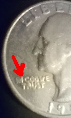 1987 P Quarter w/ double die error Cover
