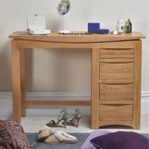 Dressing Table Solid Oak, 3 Drawers - Bedroom Furniture - Crescent Oak - Picture 1 of 6