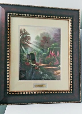 Impresión artística Thomas Kinkade Jardín de Gracia Certificado de autenticidad en la parte posterior Foto 1 de 4