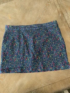 Croft & Barrow blau Blumen Mini Skort Gr. 18 Taille 40” Länge 17” Taschen - Bild 1 von 6