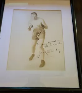 Orig Signed 1940s Jack Sharkey Boxing Heavyweight Champion 12"X15" Framed Photo - Picture 1 of 10
