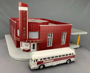 O Scale MTH Railking 30-9070 Trailways Bus Station NIB! O2786 - Picture 1 of 9