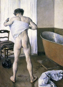 Dipinto Uomo nudo al suo bagno - Edgar Degas - Stampa tela belle arti - Foto 1 di 1
