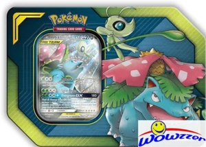 POKEMON TCG Tag Team Sealed Tin Celebi & Venusaur GX-4 Booster Pack,GX Foil Card - Picture 1 of 1