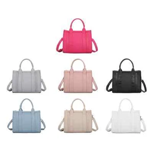 Damen Frauen mittelgroße Tasche Shopper Tasche mit Henkel und Riemen - Bild 1 von 15