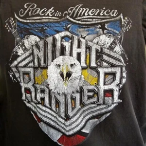 Black Night Ranger Rock in America Band Shirt Cotton Unisex Tee UU625 - Picture 1 of 7
