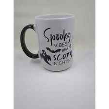 Gibson Home Spooky Vibes & Scary Nights 16oz White Ghost Coffee Mug Cup New