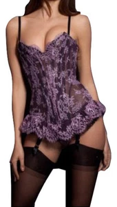 AGENT PROVOCATEUR Verronika Corset Violet/Black BNWT - Picture 1 of 3