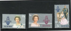 ISLE OF MAN #96-98 1977 QEII SILVER JUBILEE MINT VF NH O.G  - Bild 1 von 2