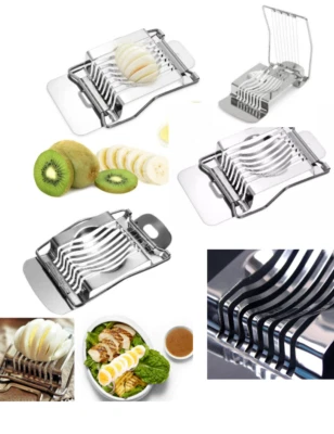 Egg Slicer Stainless Steel Eggs Hard Boiled Metal Cutter Section Chopper