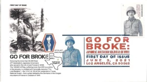 Go For Broke FDC- with Color Cancel- 2021- AFDCS Chap 56 - Picture 1 of 1