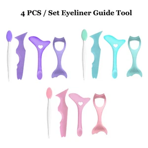 4 PCS Silicone Aid Eyeliner Guide Applicator Tool Eye Makeup Template Stencils - Picture 1 of 16