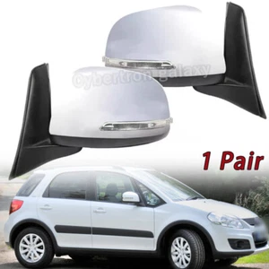 2Pcs  White Auto Outside Door Rearview Mirror Assemblys For Suzuki SX4 2012 2013 - Picture 1 of 5
