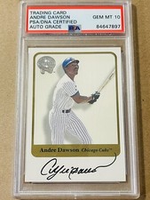Andre Dawson 2001 Fleer Greats of the Game Autograph PSA Auto Grade 10
