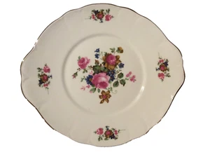 Royal Court England Kuchenteller Fine Bone China mit rosa Rosen sehr hübsch - Bild 1 von 4