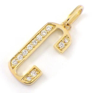 Colgante Joyería Fina Top Motivo Alfabeto Inicial C Diamante Oro Amarillo 750 (18K) - Imagen 1 de 4