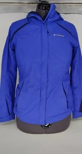 Columbia Womens Full Zip Long Sleeve Hooded Purple Rain Jacket Size Small - Picture 1 of 9