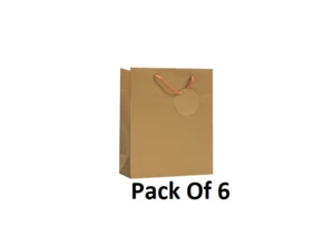 Simon Elvin Finishing Touch einfarbige kleine Geschenktüten - Gold (6er Pack) - Bild 1 von 1