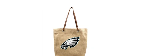 NFL Philadelphia Eagles Burlap Jute Tote Bag Handbag Purse Cover