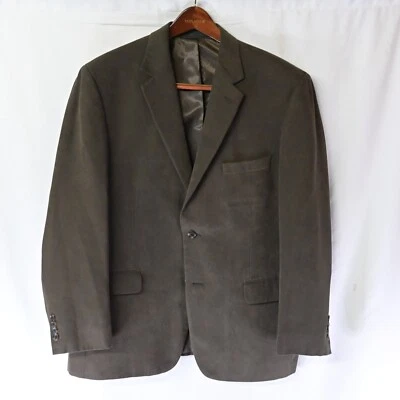Andrew Fezza 46R Dark Brown Sueded 2Btn Blazer Jacket Sport Coat - Image 1 of 4