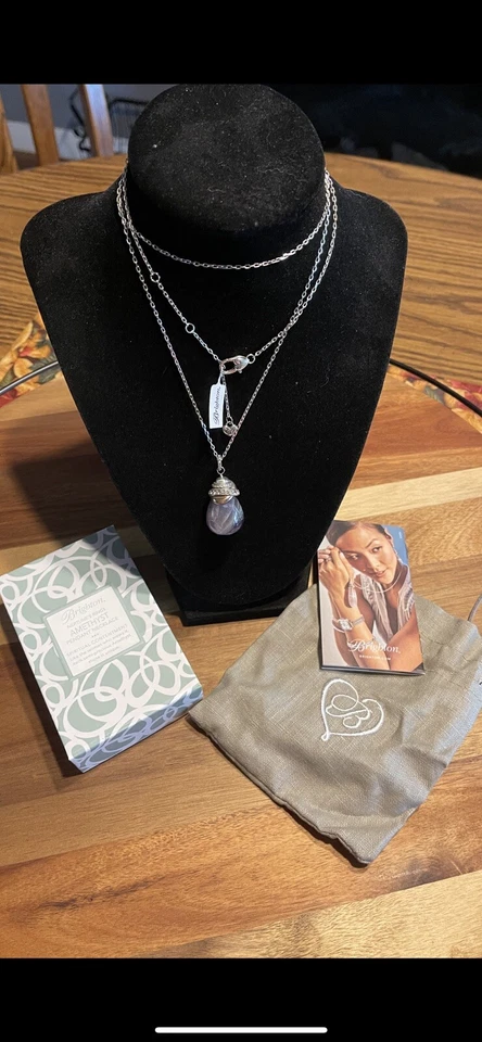 Brighton Neptune's Rings Pearl 2 Tone Silver Gold Long Necklace NWTag