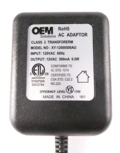 OEM WaterBoss XY-12000500AU Water Softener 12V Power Transformer AC Adapter - Picture 1 of 7