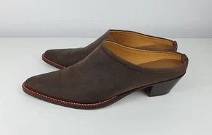 RM Williams Women's Brown Leather Mules Size 10.5 Slip On Pointed Toe - Bild 1 von 12