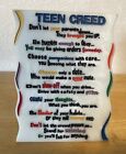 2003 Vintage Abbey Gift Teen Creed Marble Plaque with stand