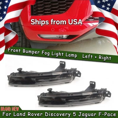 Jaguar F Pace Bumper LED Front Fog Lights Lamps Full Replacement 2017 2018 2019 - Image 1 of 4